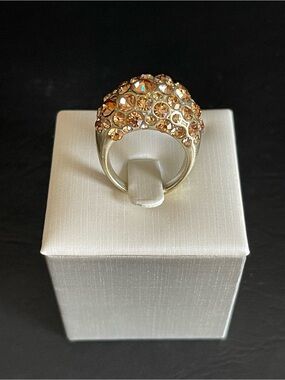 Fossil rhinestone Dome Cocktail Ring.